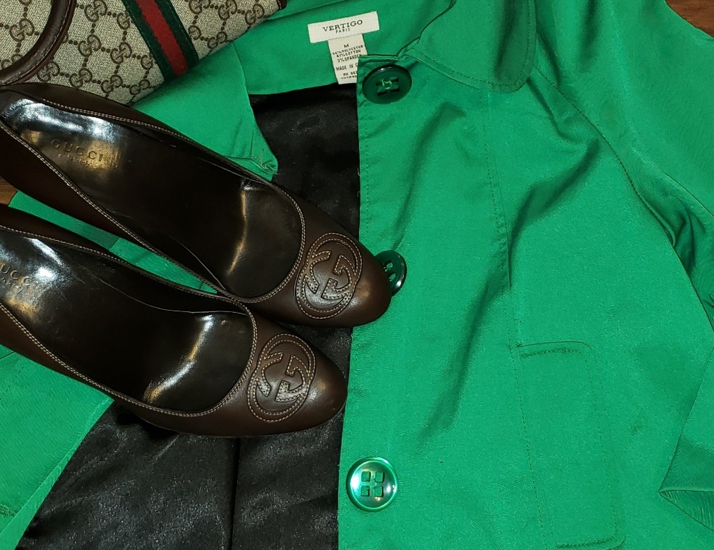 VERTIGO Kelly Green Swing Jacket SZ Med